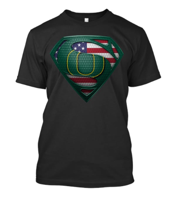 Oregon Ducks American Flag Shield T-Shirt