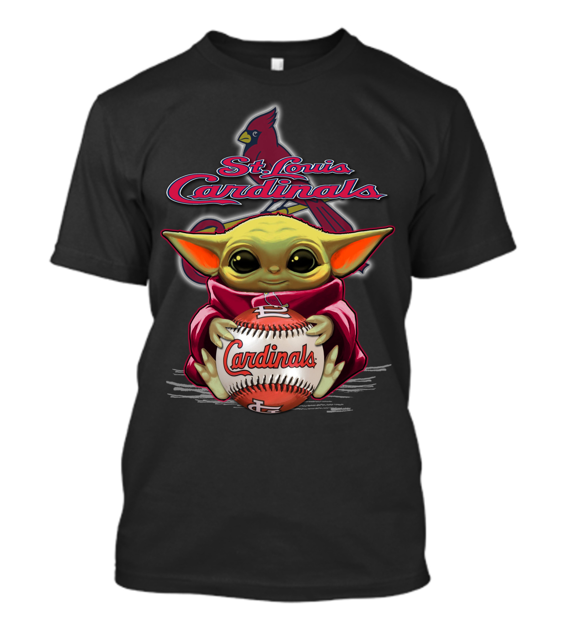 Yoda St. Louis Cardinals Baseball Star Wars Baby Yoda T-Shirt