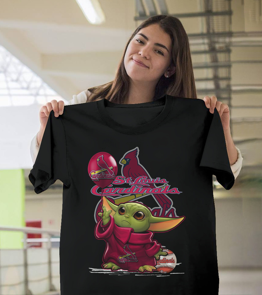 Yoda St. Louis Cardinals Baseball Balloon T-Shirt