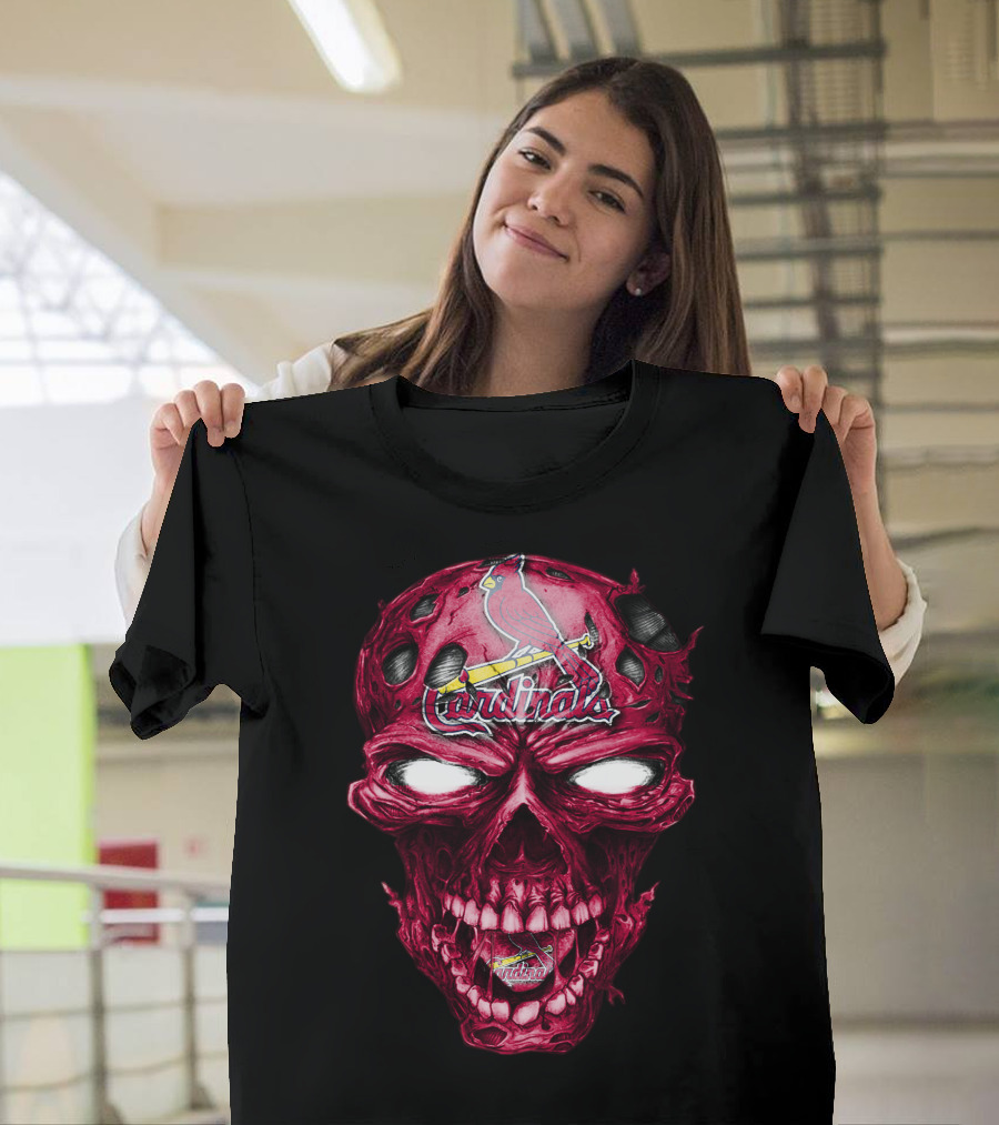 St. Louis Cardinals Skull T-Shirt