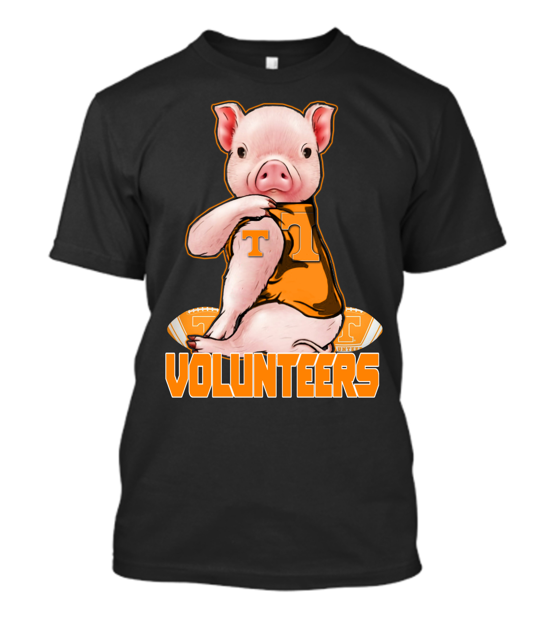 Tennessee Volunteers Pig With Football And T T-Shirt