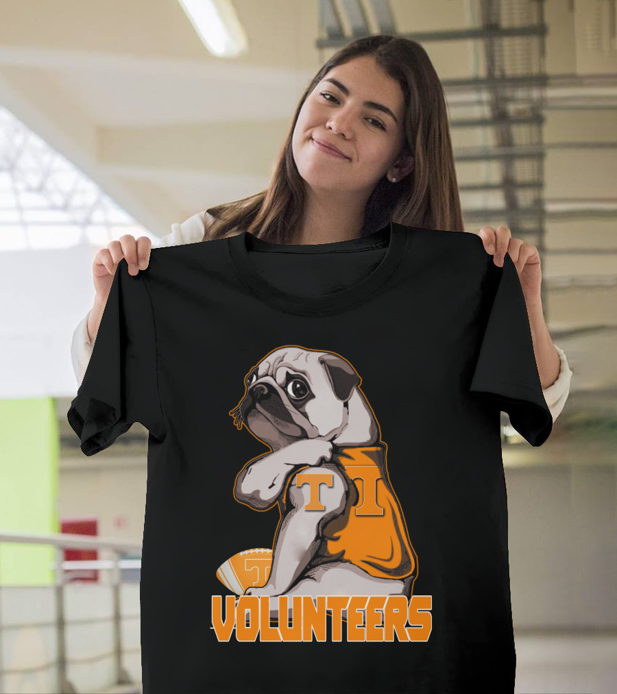 Pug T Volunteers Football T-Shirt