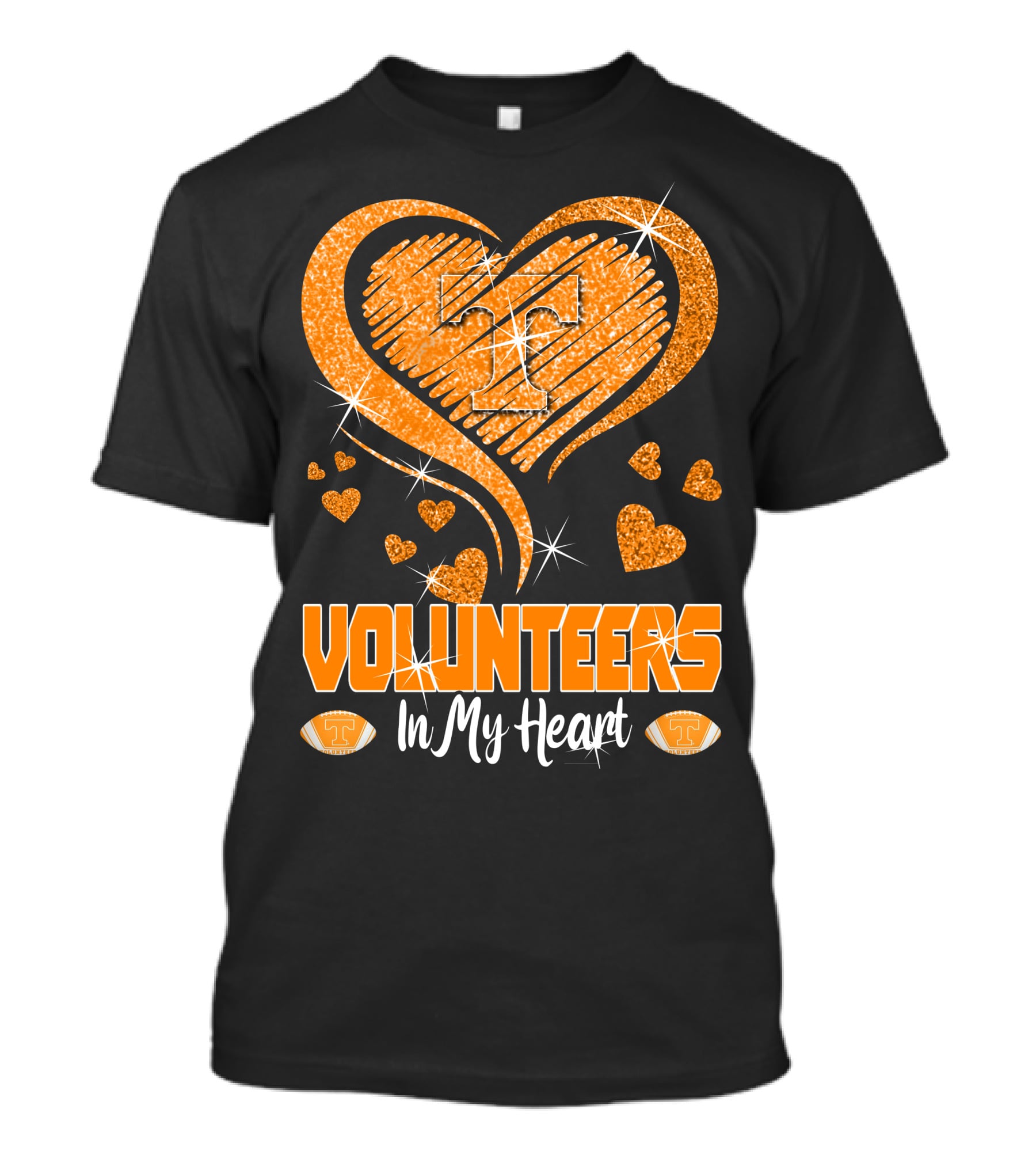 Tennessee Volunteers Orange Heart With T Logo In My Heart T-Shirt