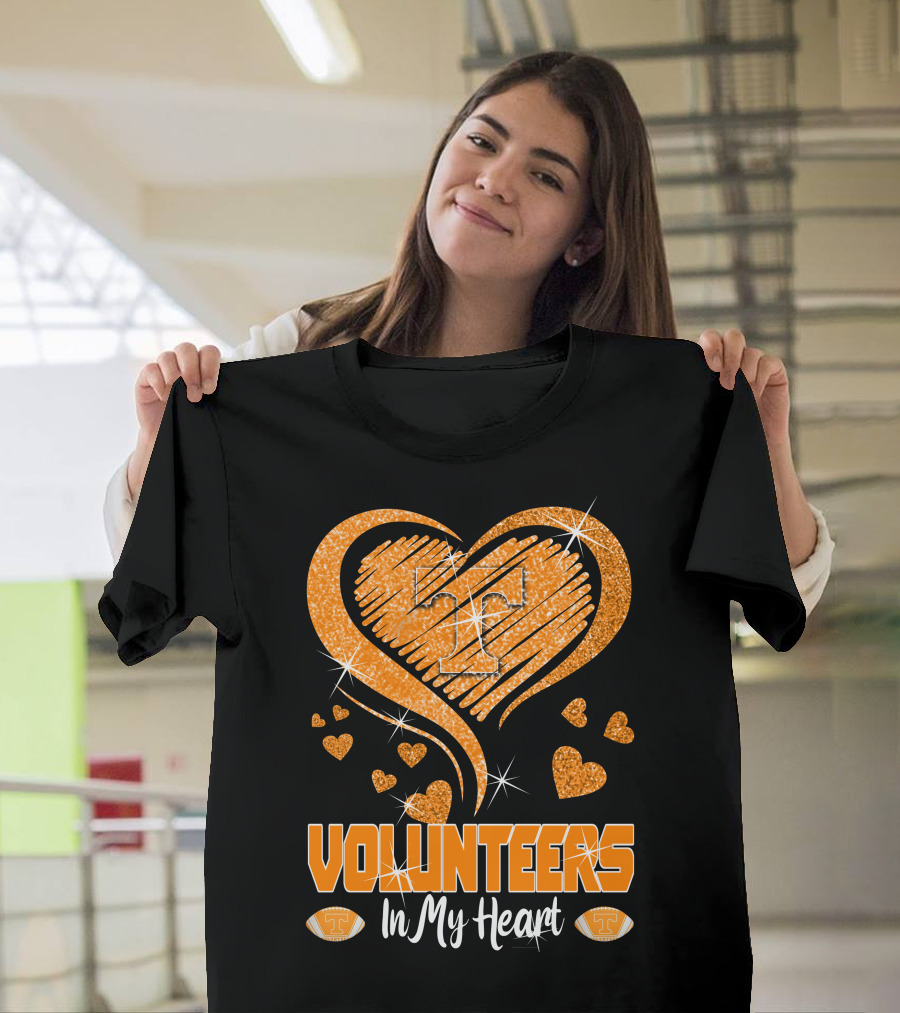 Tennessee Volunteers Orange Heart With T Logo In My Heart T-Shirt
