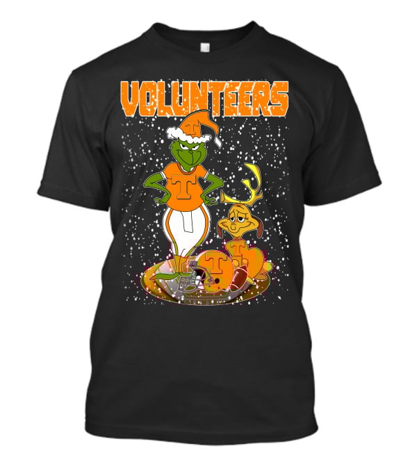 Grinch Tennessee Volunteers Christmas Football T-Shirt