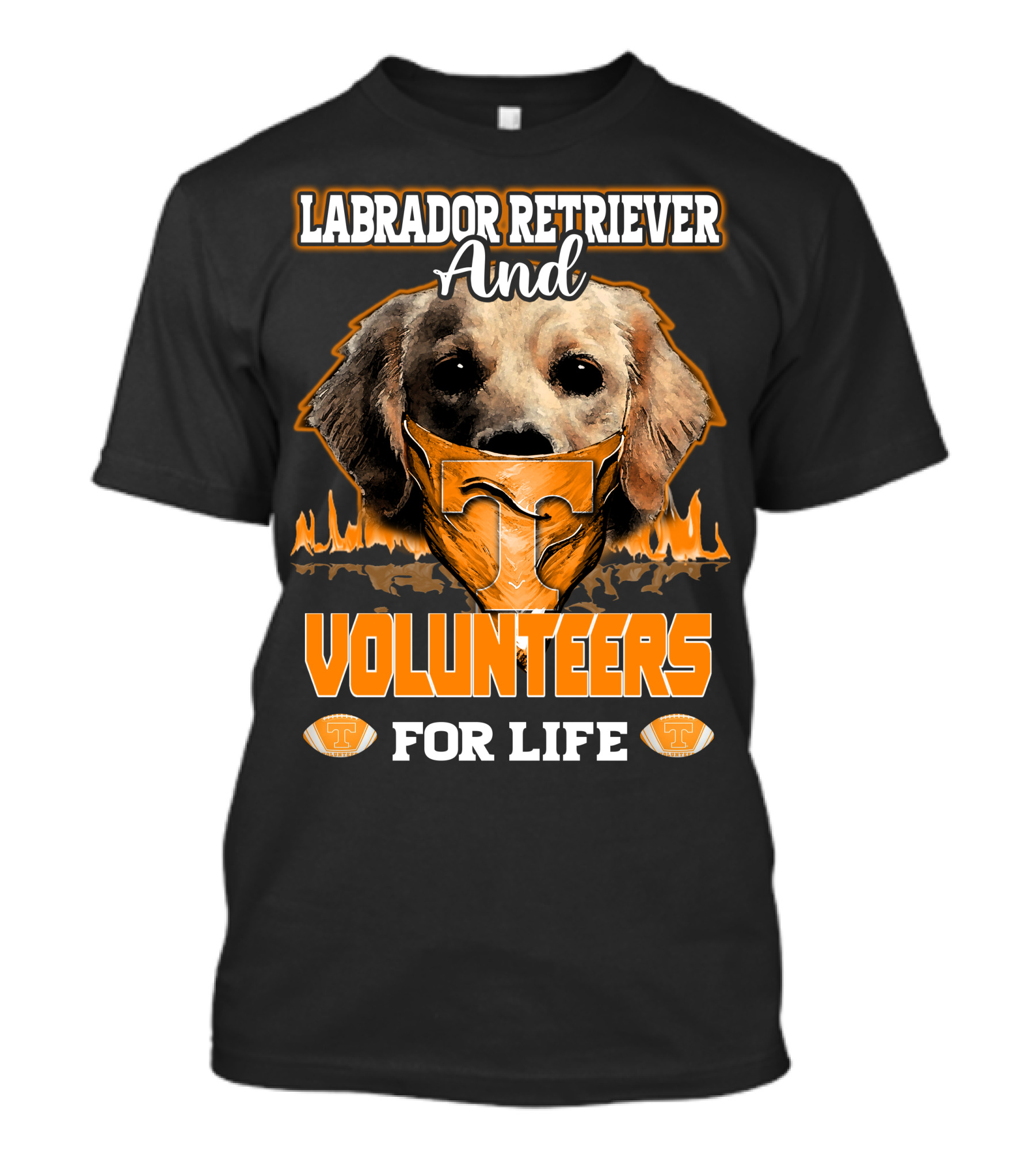 Labrador Retriever And Volunteers For Life Tennessee Volunteers T-Shirt