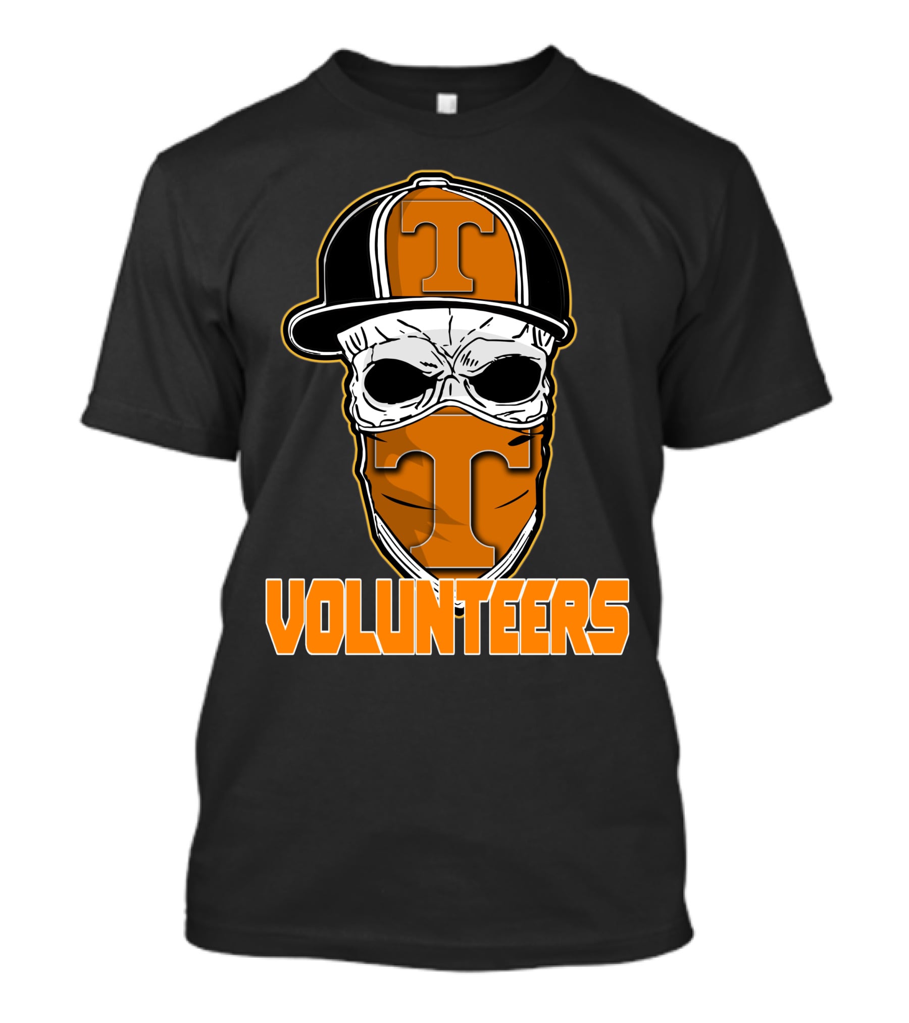 Skull With Hat Tennessee Volunteers Logo Bandana T-Shirt