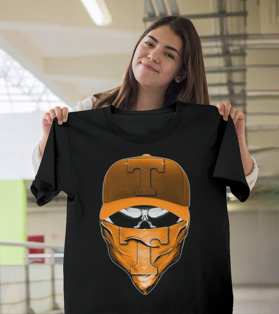 Tennessee Volunteers Skull T Mask Cap T-Shirt