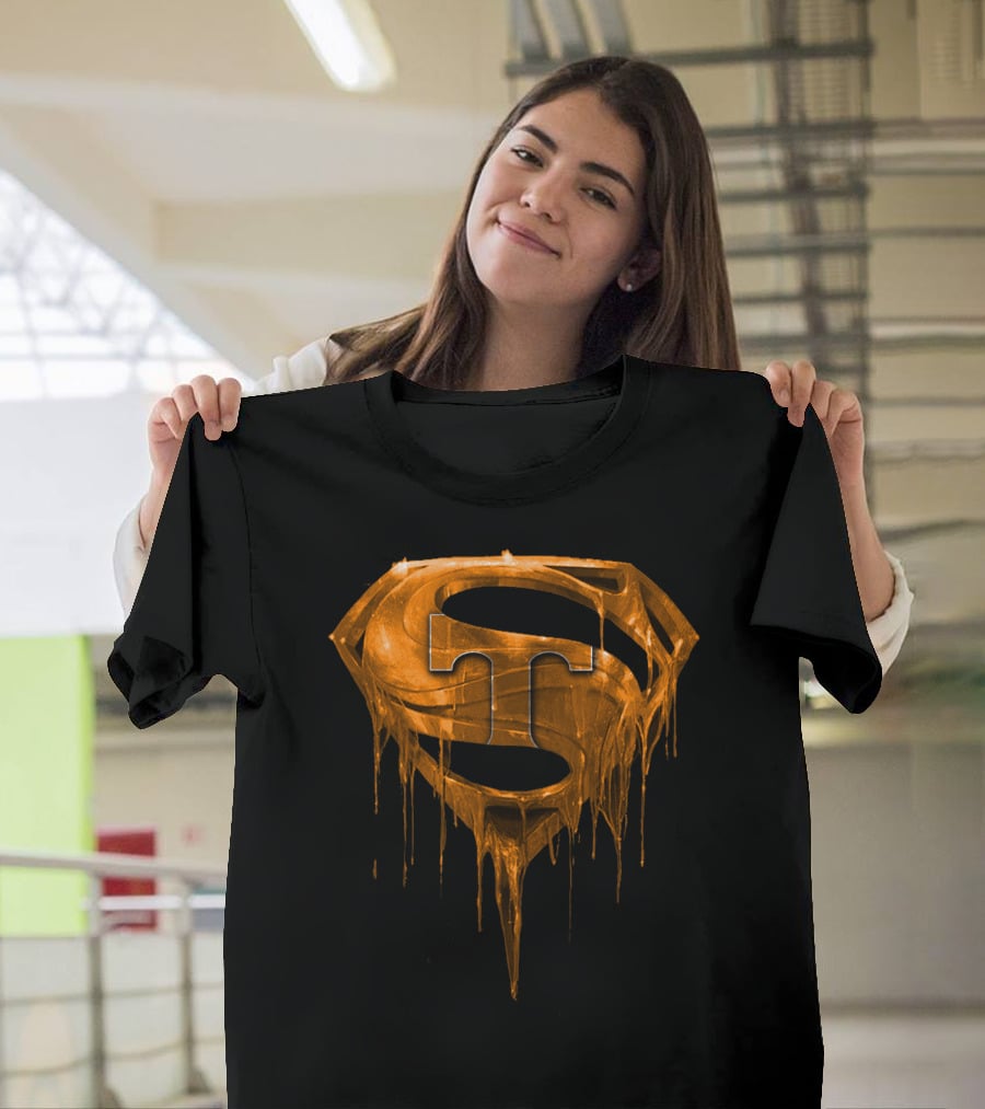 Superman Tennessee Volunteers Dripping Orange T-Shirt