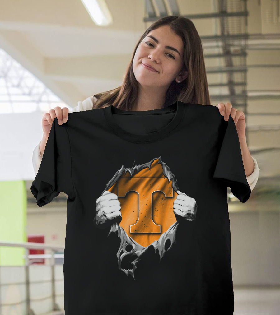 Torn Tennessee Volunteers Power T T-Shirt