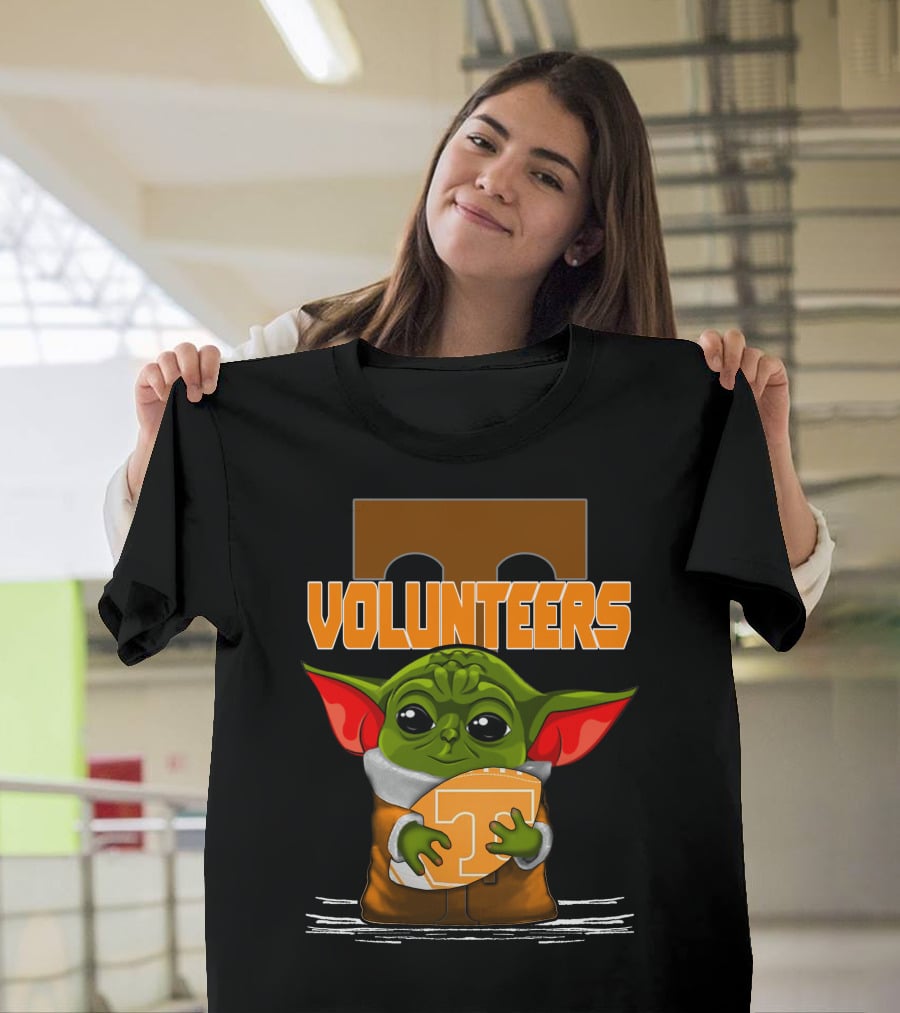 Volunteers Yoda Tennessee Fan Football T-Shirt