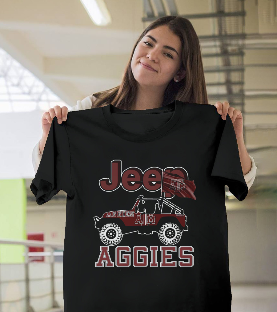 Jeep Texas A&M Aggies Off-Road Pride With Flag T-Shirt