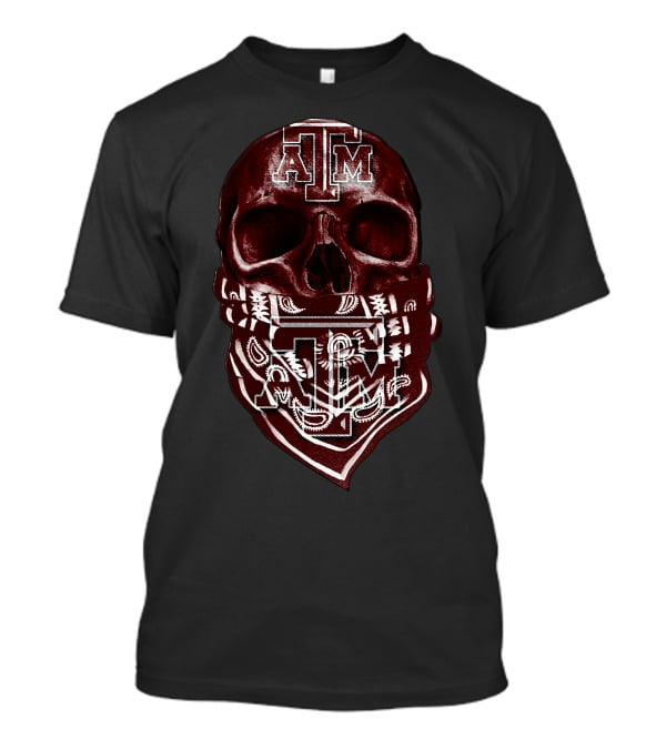 Texas A&M Aggies Skull Bandana T-Shirt
