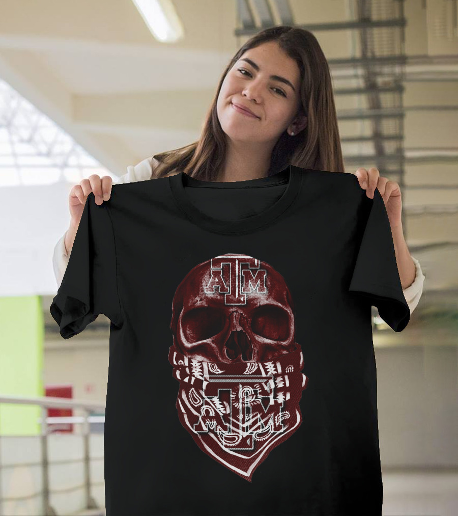 Texas A&M Aggies Skull Bandana T-Shirt
