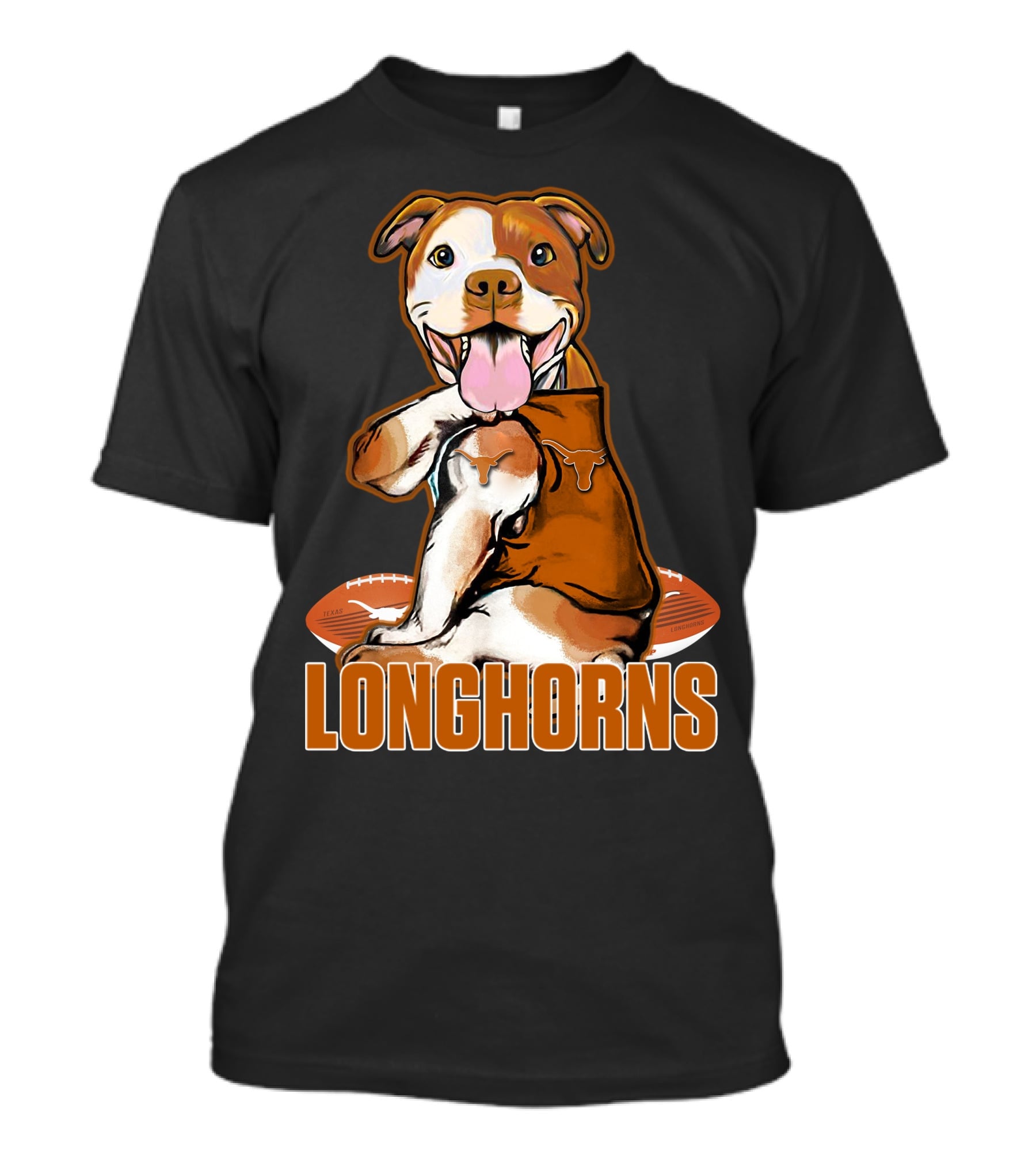 Longhorns Football Pitbull Texas Longhorns T-Shirt