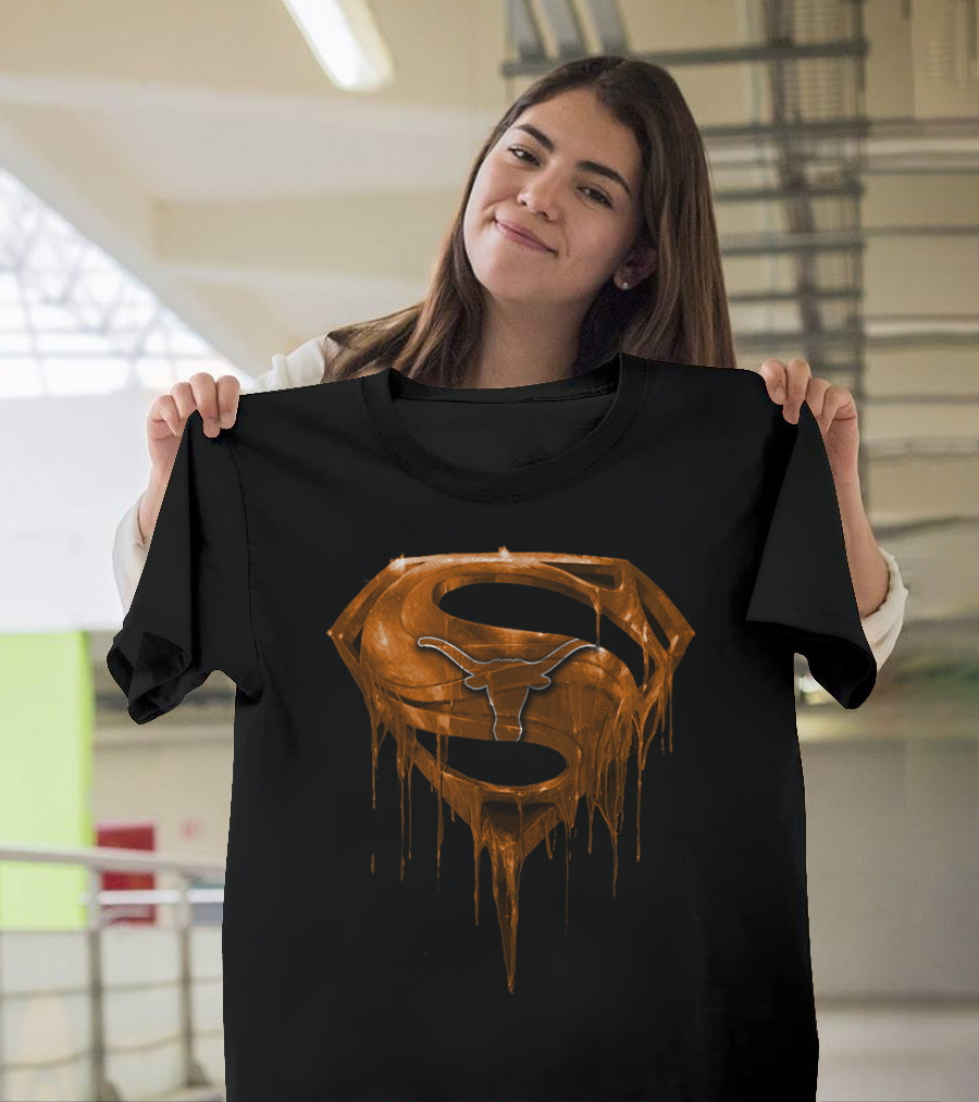 Texas Longhorns Dripping Superman T-Shirt