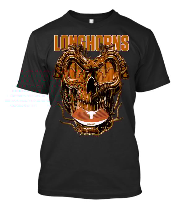 Longhorns Dragonskull Texas Football Fusion T-Shirt