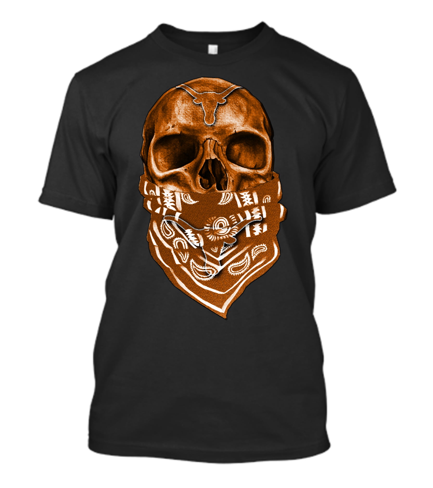 Skull Bandana Texas Longhorns T-Shirt
