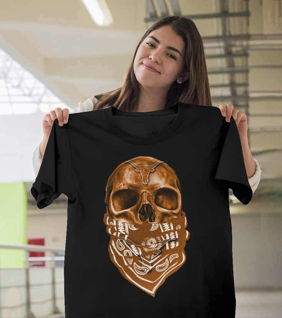 Skull Bandana Texas Longhorns T-Shirt