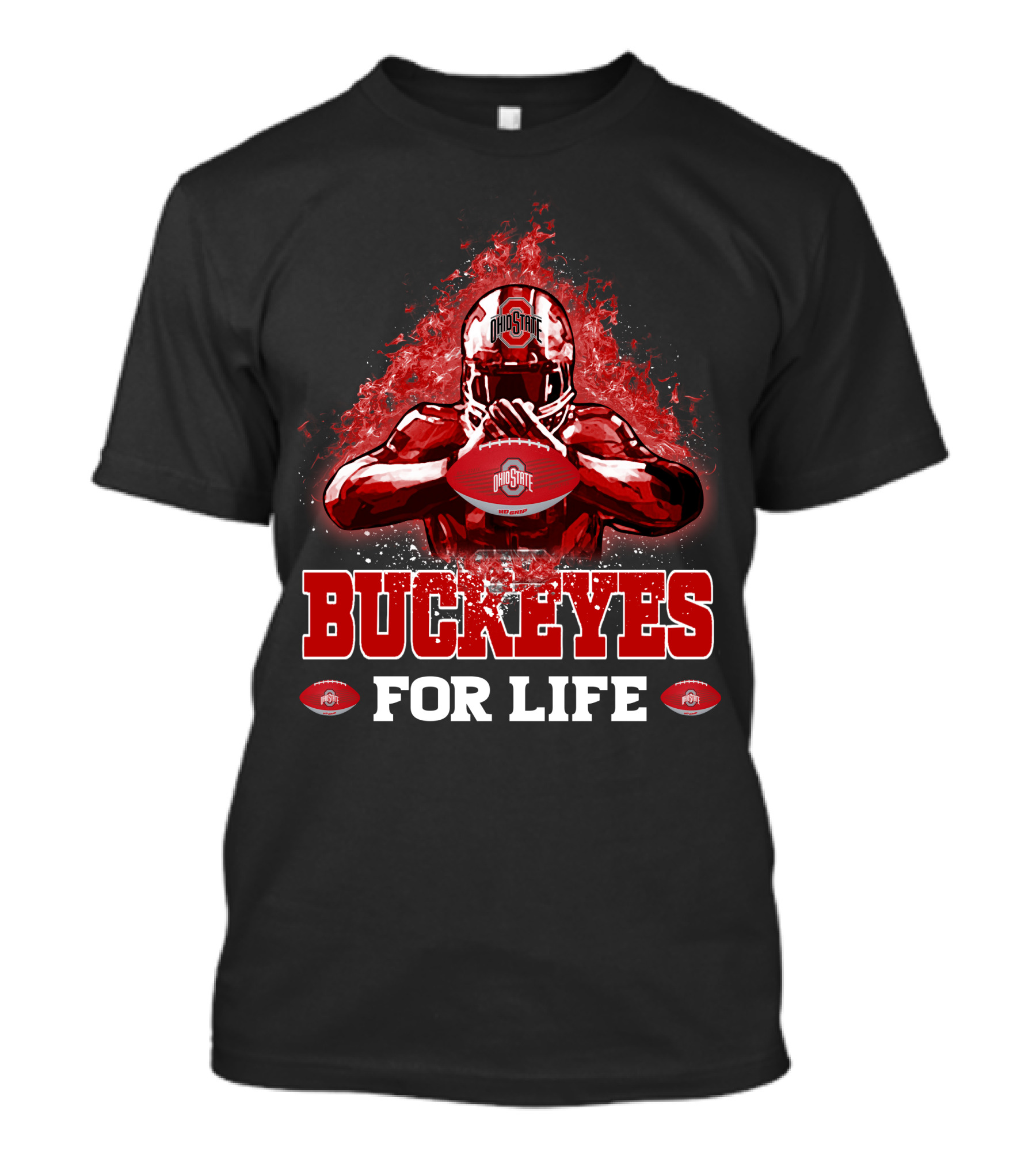 Ohio State Buckeyes For Life Football Fan Gear T-Shirt
