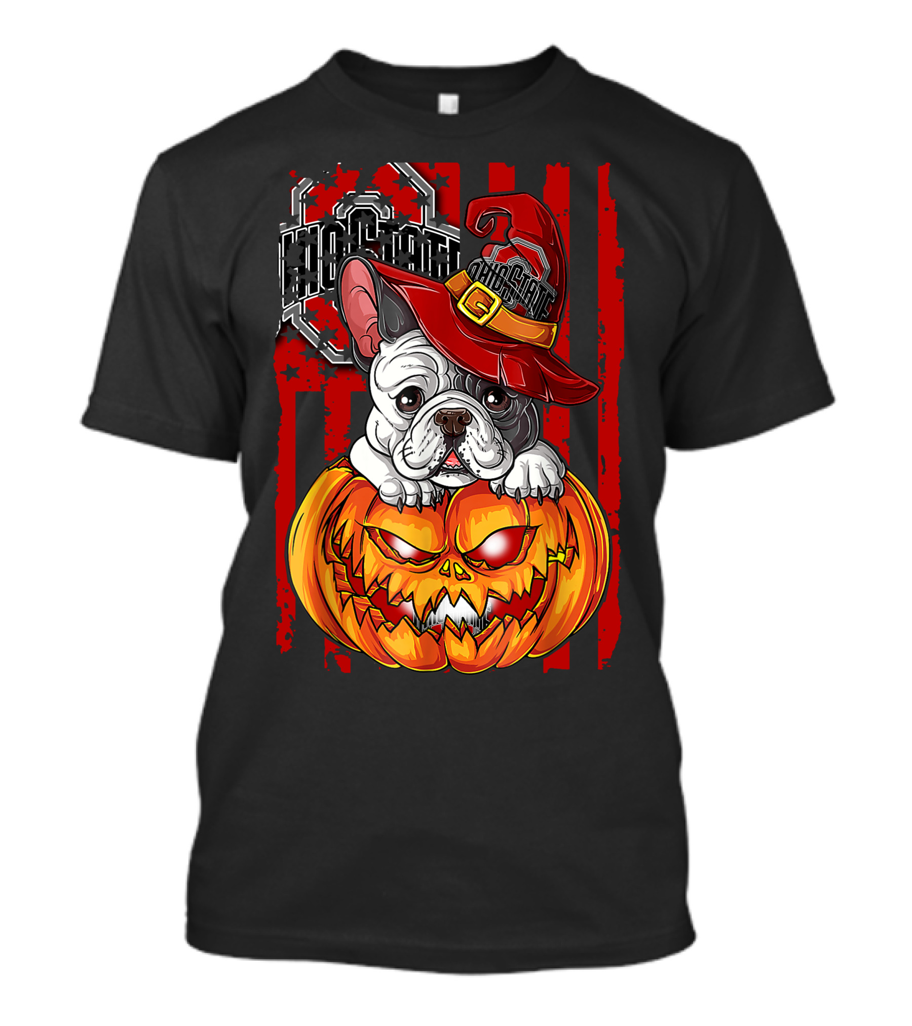 Hlw Bulldog Ohio State Buckeyes Halloween Pumpkin T-Shirt