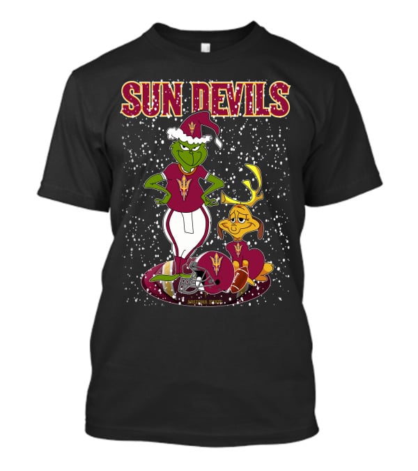 Grinch Sun Devils Holiday Football Arizona State University T-Shirt