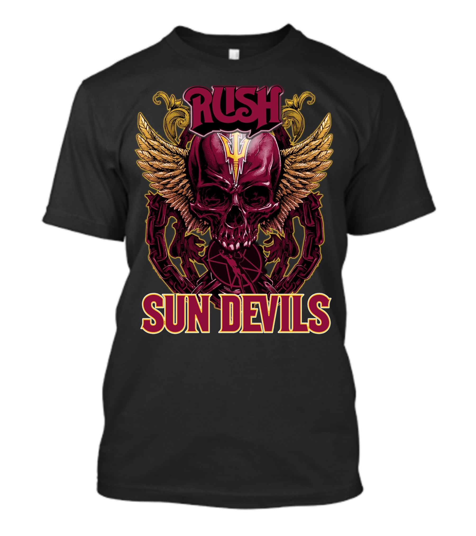 Rush Sun Devils Skull And Wings T-Shirt