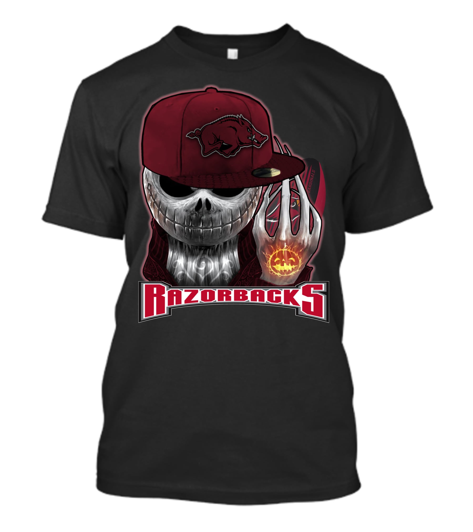 Jackskull Razorbacks Halloween Arkansas T-Shirt