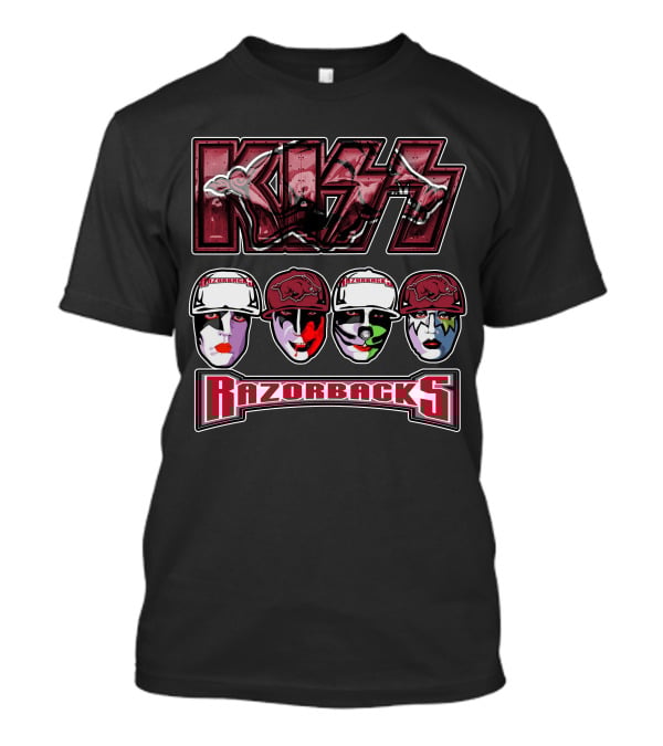 Kiss Arkansas Razorbacks Face Paint T-Shirt