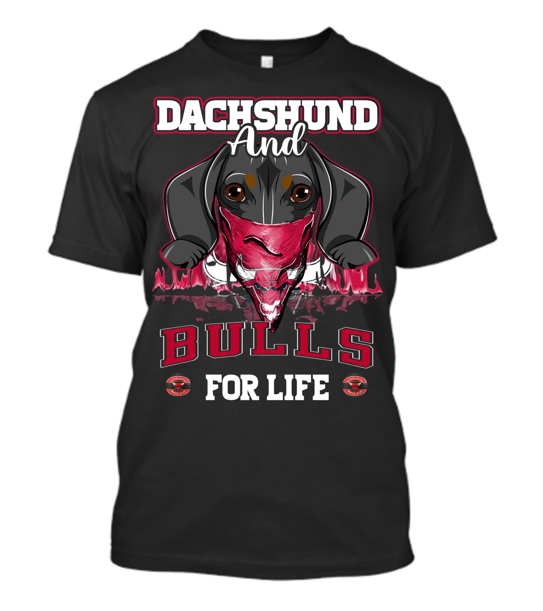 Dachshund And Bulls For Life Chicago T-Shirt