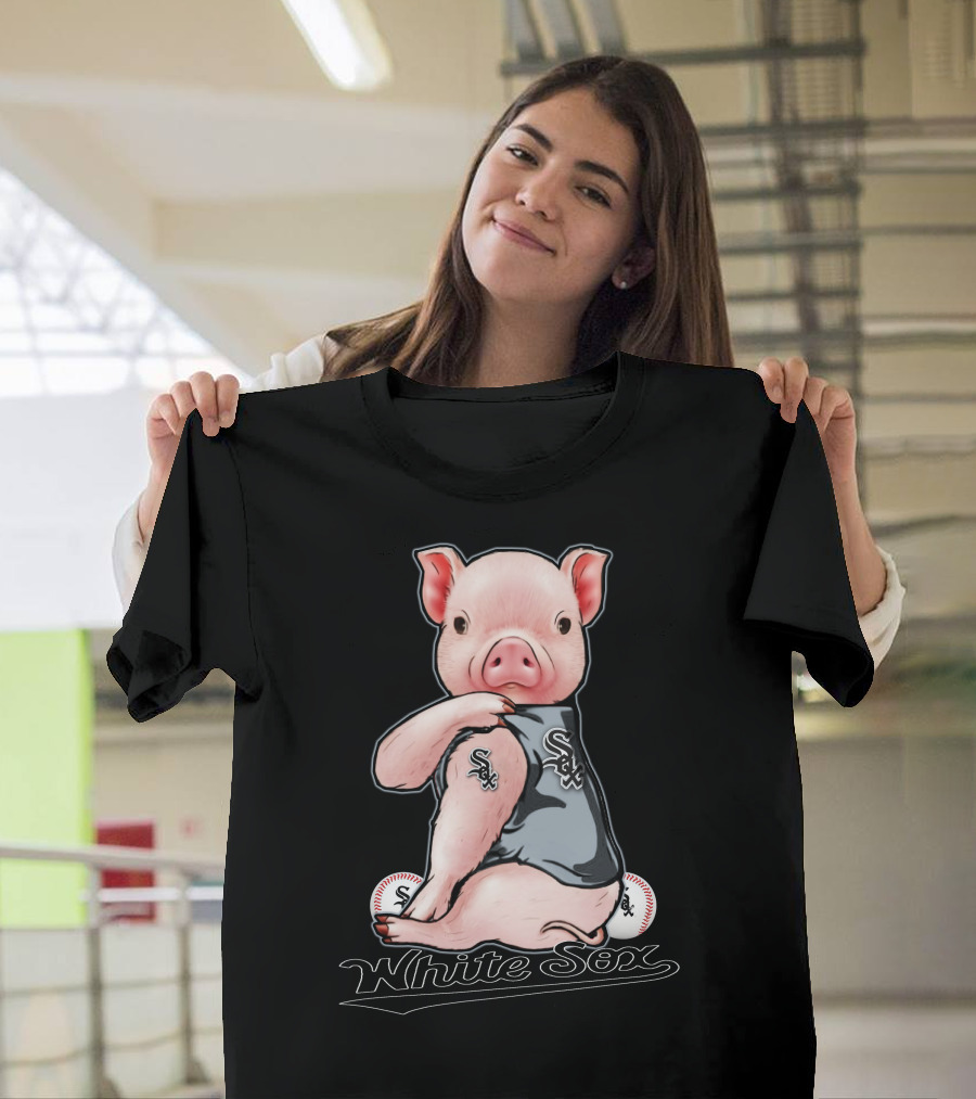 Pig White Sox Baseball Apparel Chicago T-Shirt