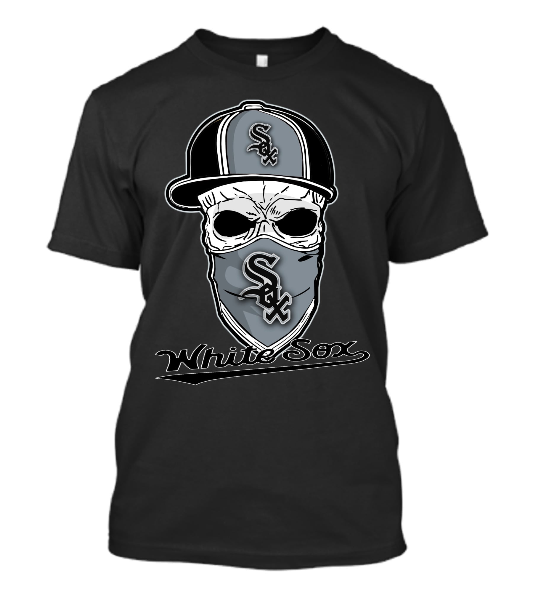 Skull Hat Chicago White Sox Sox Bandana White Sox T-Shirt