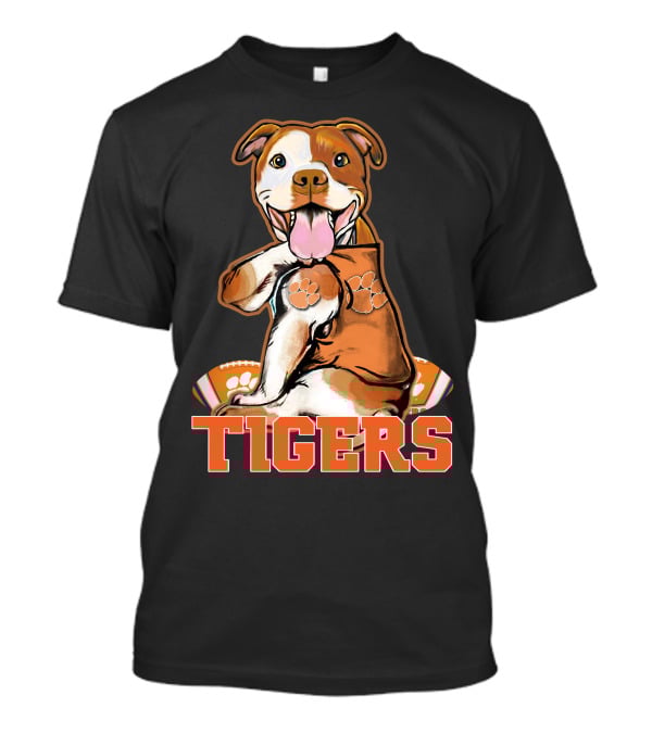 Pitbull Tigers Paw Football Clemson T-Shirt