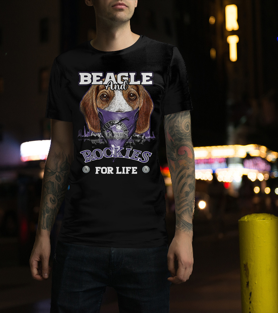 Beagle And Colorado Rockies For Life T-Shirt