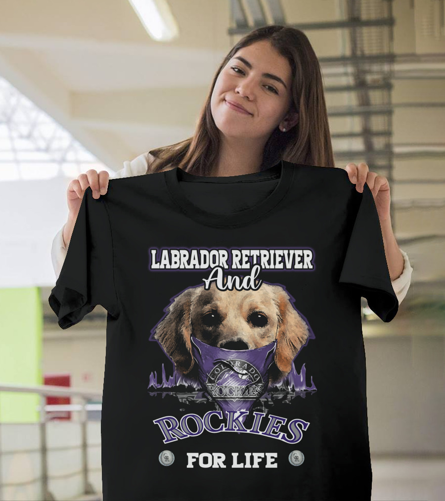 Labrador Retriever and Colorado Rockies for Life T-Shirt