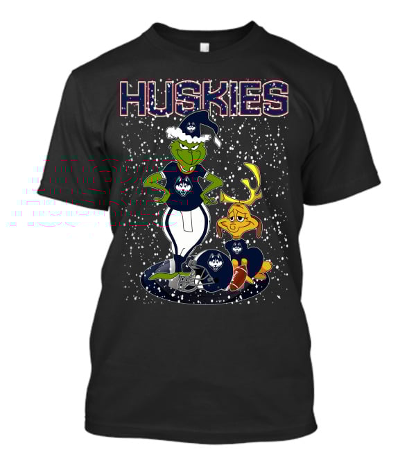 Grinchxmas Huskies Connecticut Snowy Sports T-Shirt