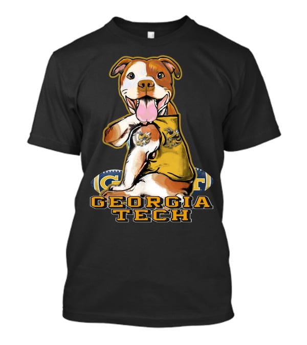 Georgia Tech Yellow Jackets Pitbull With Jacket T-Shirt