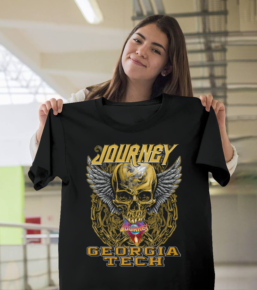Journey Georgia Tech Skull Wings T-Shirt