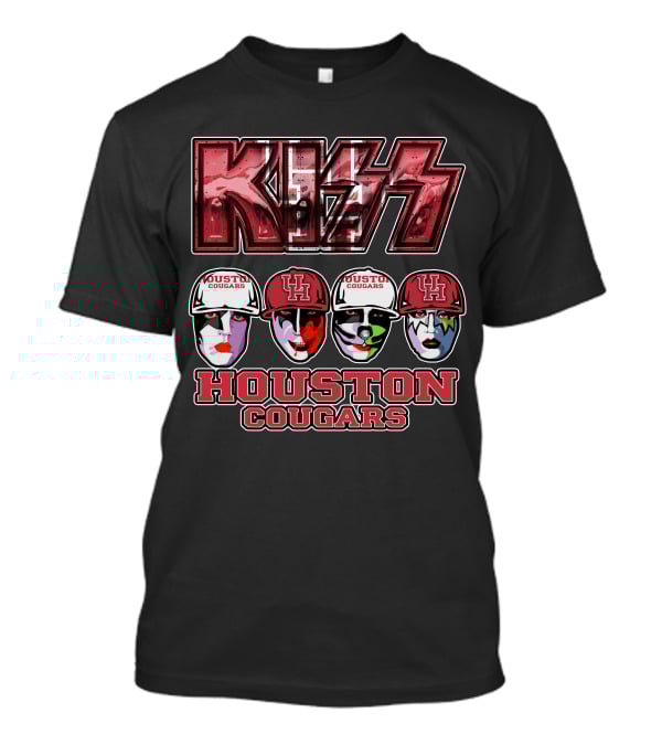 Kiss Houston Cougars Faces Mascot T-Shirt