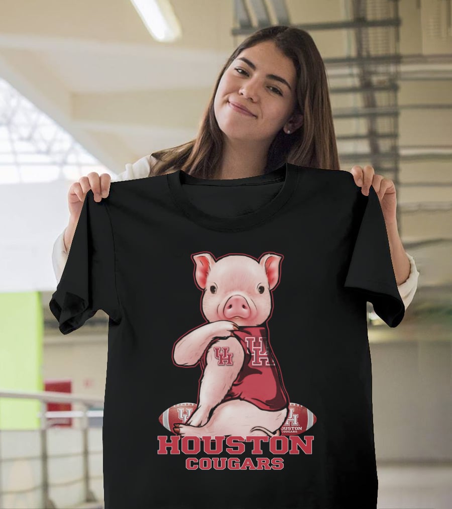 Pig In UH Jersey Houston Cougars Football T-Shirt
