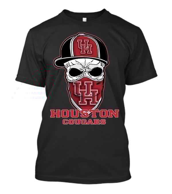Houston Cougars UH Skull Hat T-Shirt