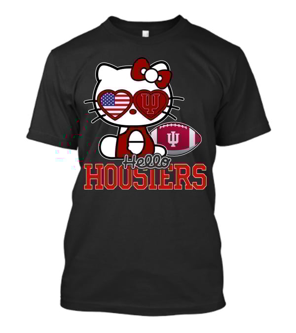 Hellokitty Indiana Hoosiers American Flag IU Football T-Shirt