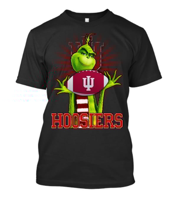 Grinch Holding Indiana Hoosiers Football T-Shirt