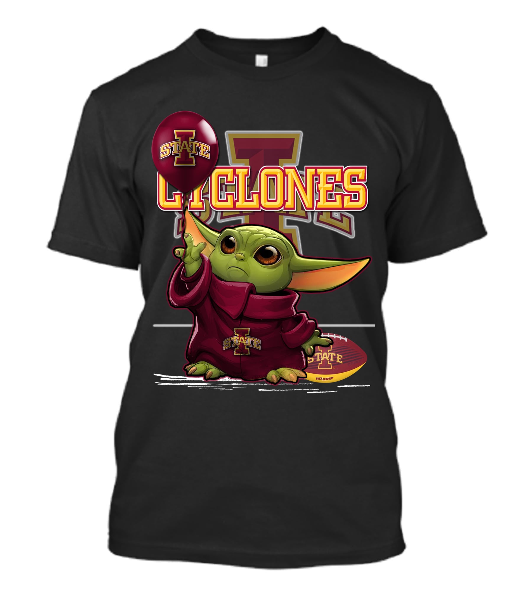 Yoda Iowa State Cyclones Football Fan Gear T-Shirt