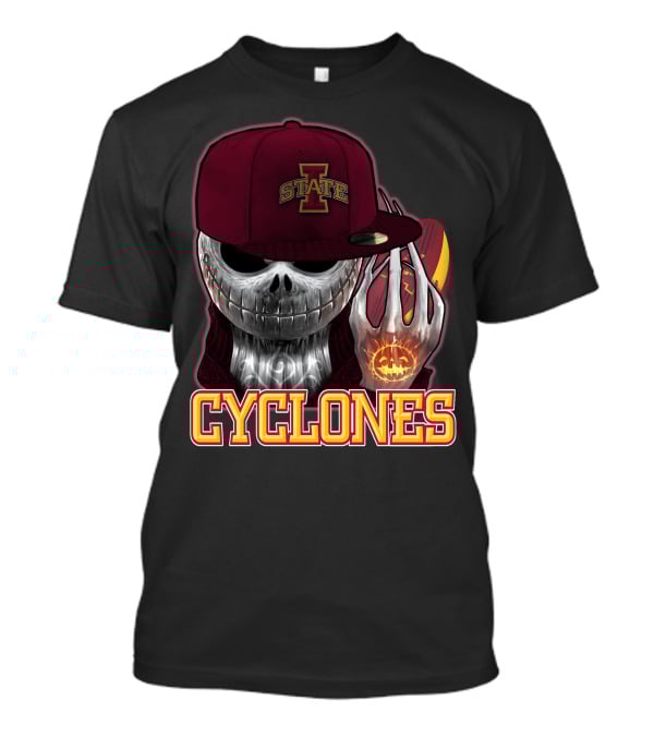 Jackskull Cyclones Iowa State Football Halloween Skull T-Shirt