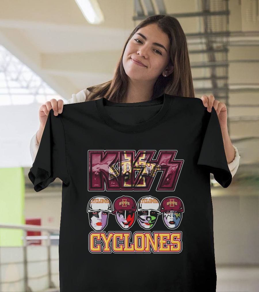 Kiss Iowa State Cyclones Faces T-Shirt