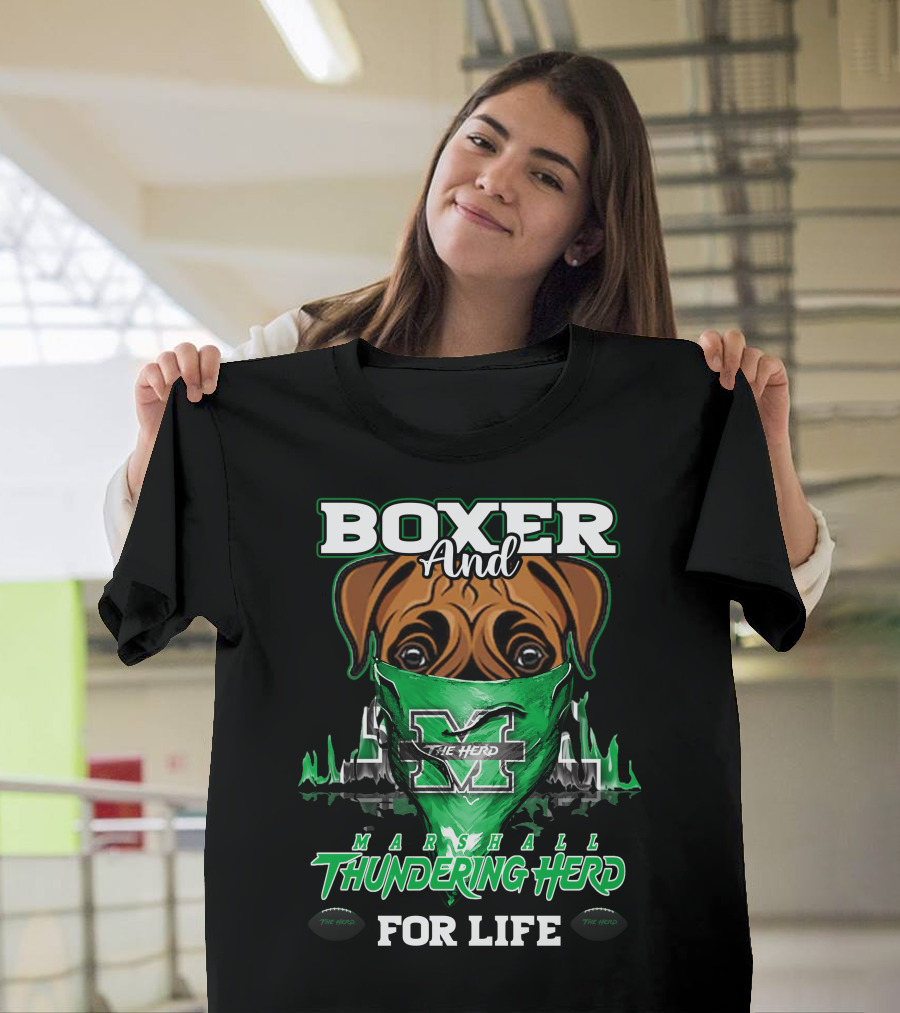 Boxer and Marshall Thundering Herd for Life The Herd T-Shirt