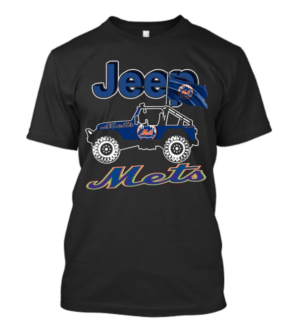 Jeep New York Mets Logo Offroad Fan Gear T-Shirt