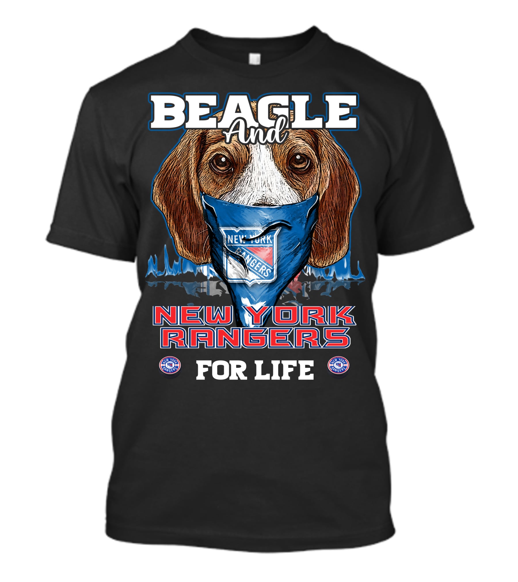 Beagle And New York Rangers For Life T-Shirt