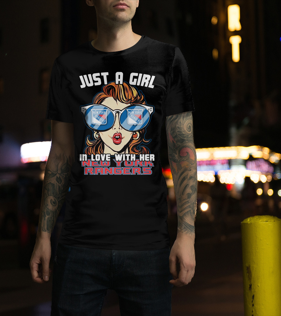 Just A Girl In Love With Her New York Rangers T-Shirt
